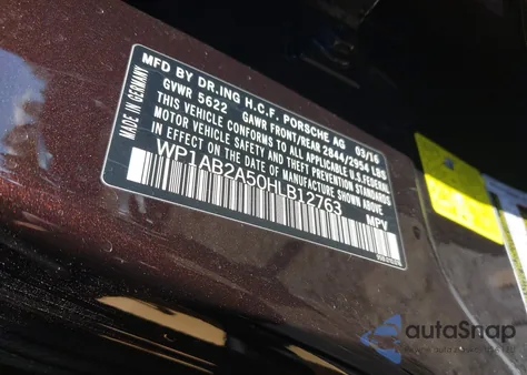 2017 Porsche Macan S z USA, uszkodzony, nr VIN WP1AB2A50HLB12763